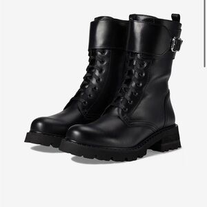 La Canadienne Black Lace-Up Boots